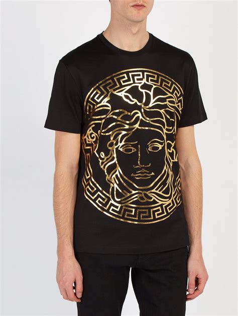 versace shirt black and gold.